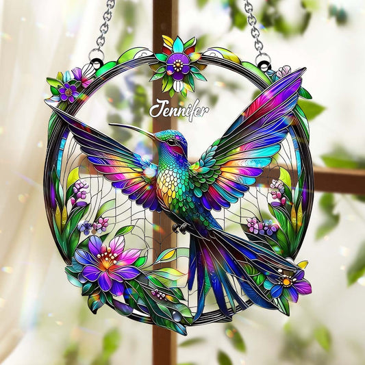 Magnifique colibri - Attrape-soleil personnalisé à suspendre à la fenêtre 