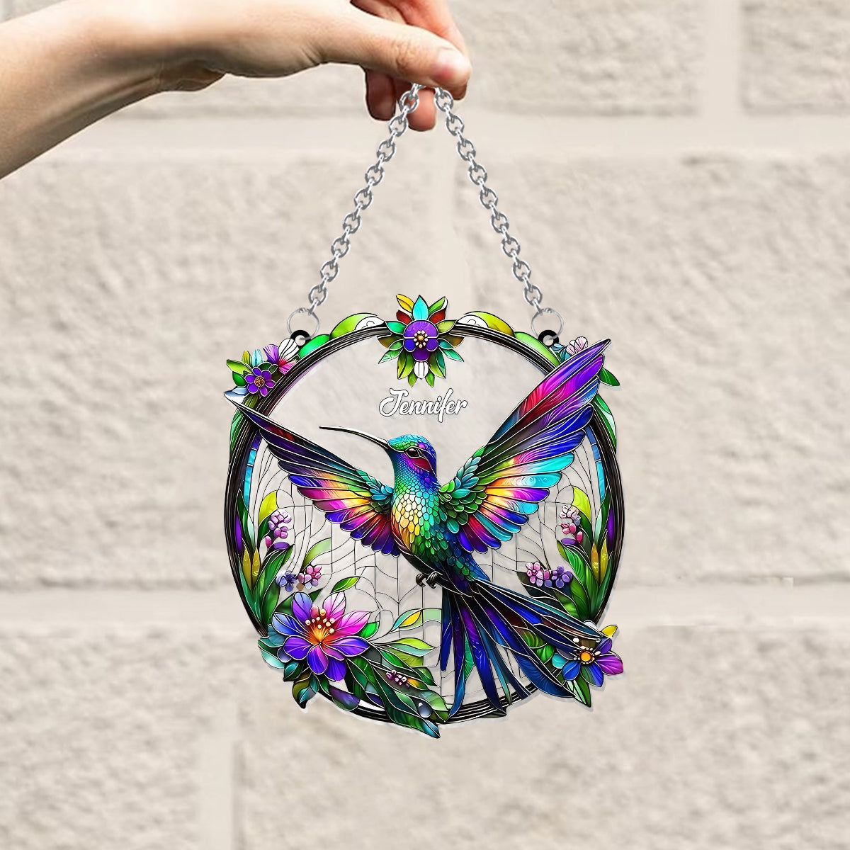 Magnifique colibri - Attrape-soleil personnalisé à suspendre à la fenêtre 