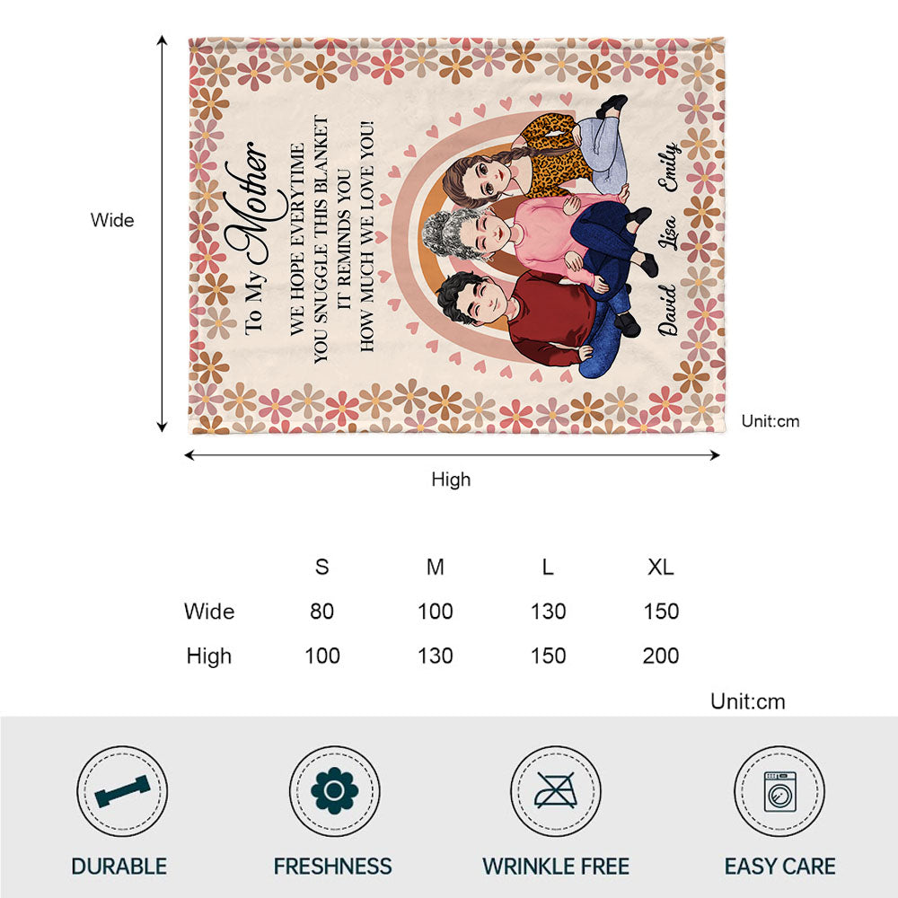 We Hope Everytime You Snuggle This Blanket - Gift for mom, grandma - Personalized Blanket