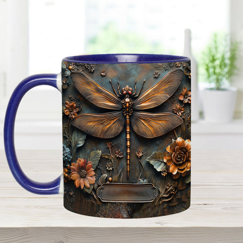 Vintage Soul – Personalisierte Tasse mit Libellenmotiv