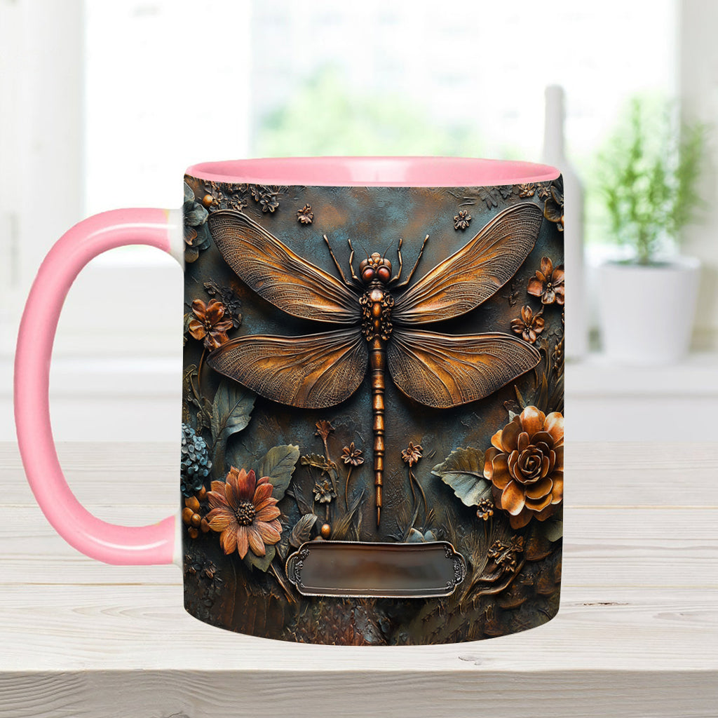 Vintage Soul – Personalisierte Tasse mit Libellenmotiv