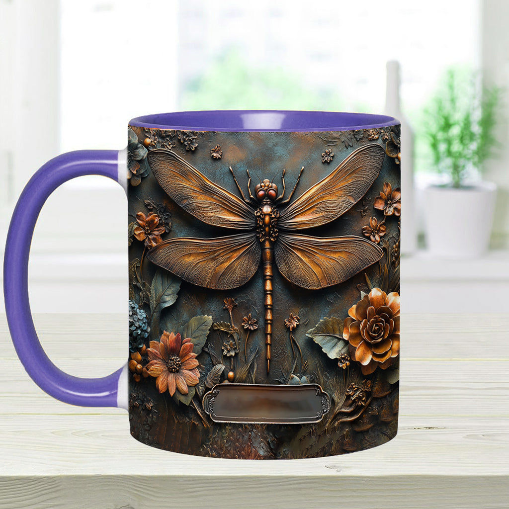 Vintage Soul – Personalisierte Tasse mit Libellenmotiv
