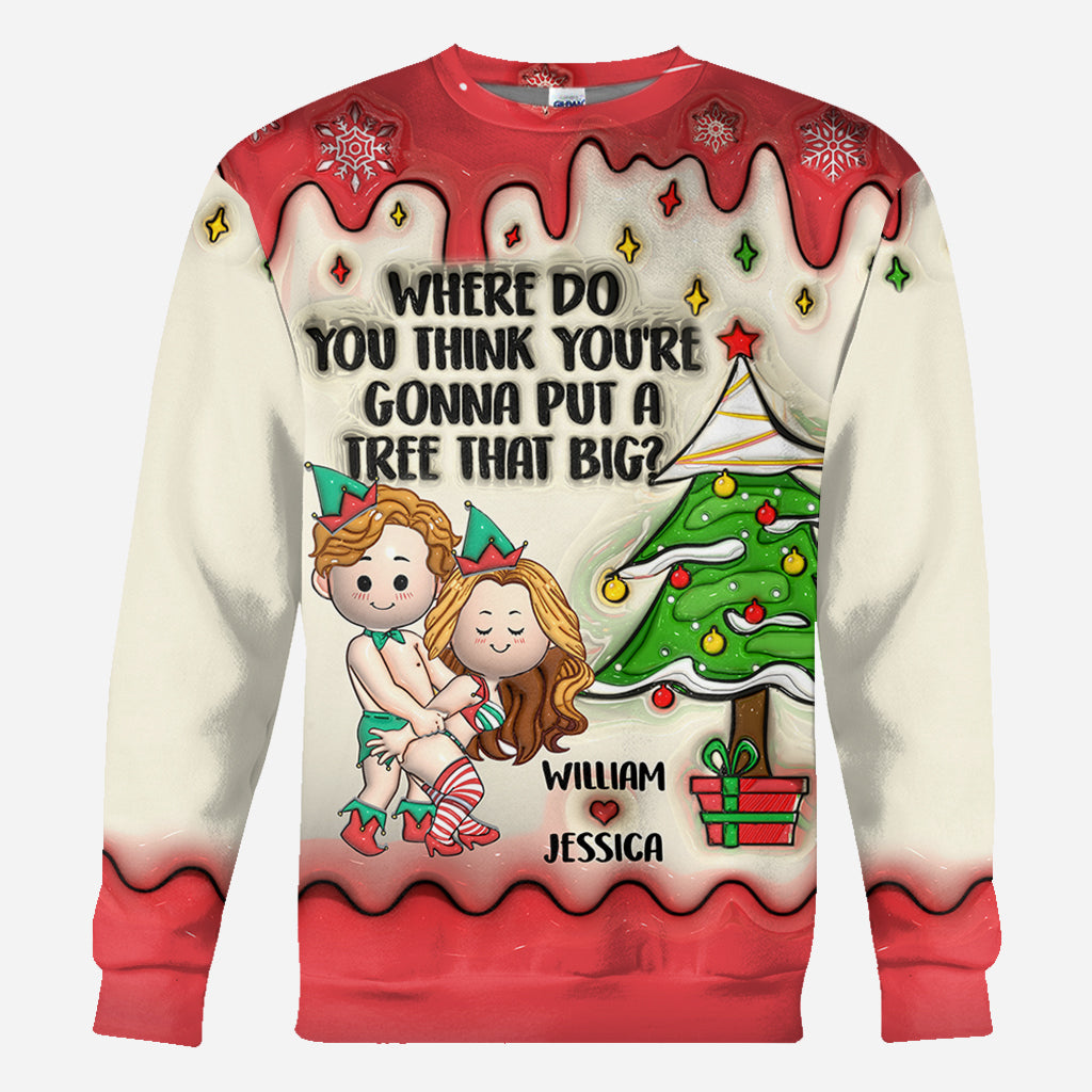 Bend Over And I Will Show You - Personalized Couple All Over Shirt