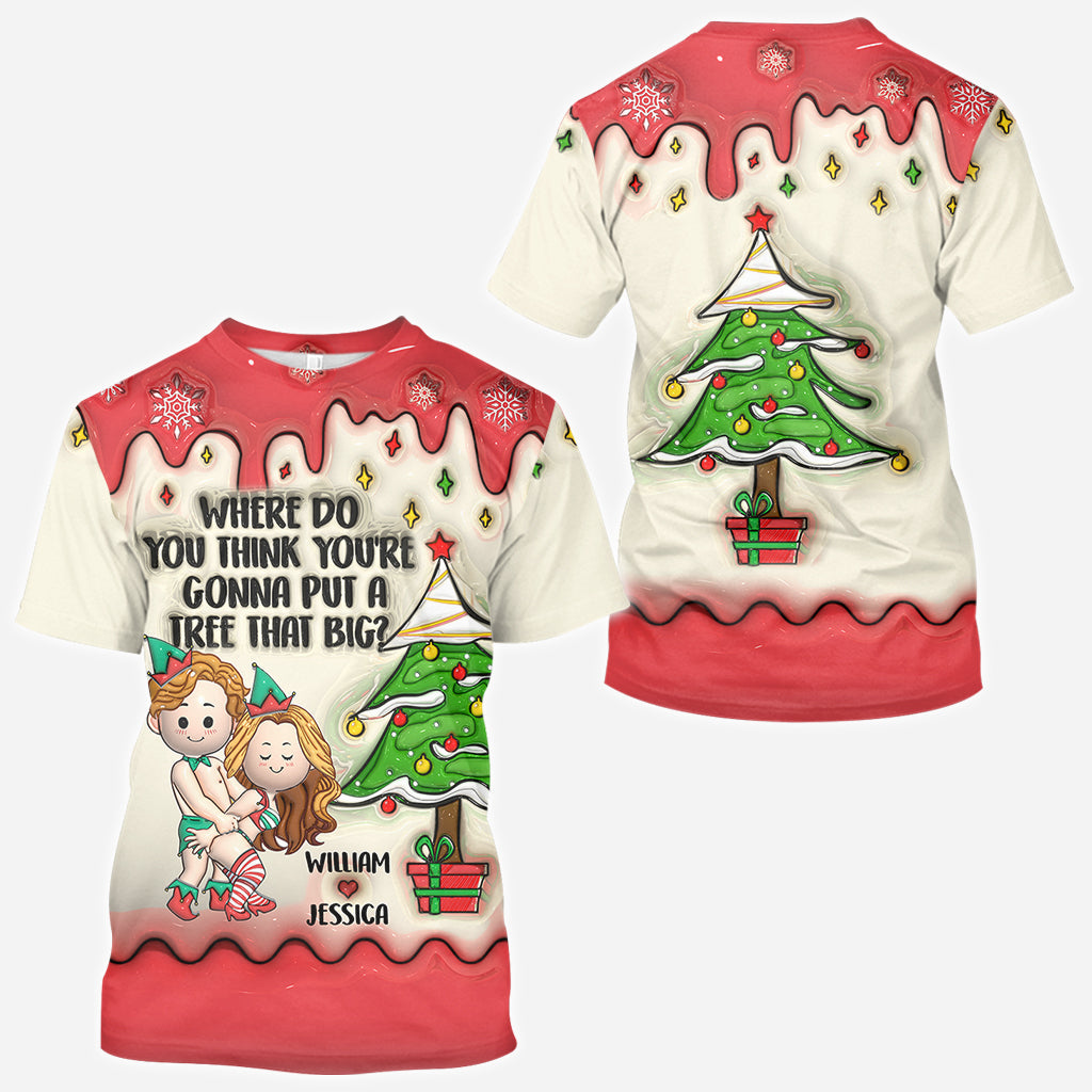 Bend Over And I Will Show You - Personalized Couple All Over Shirt