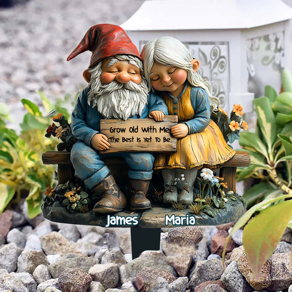 Vieillir ensemble - Plaque de jardinage personnalisée en acrylique