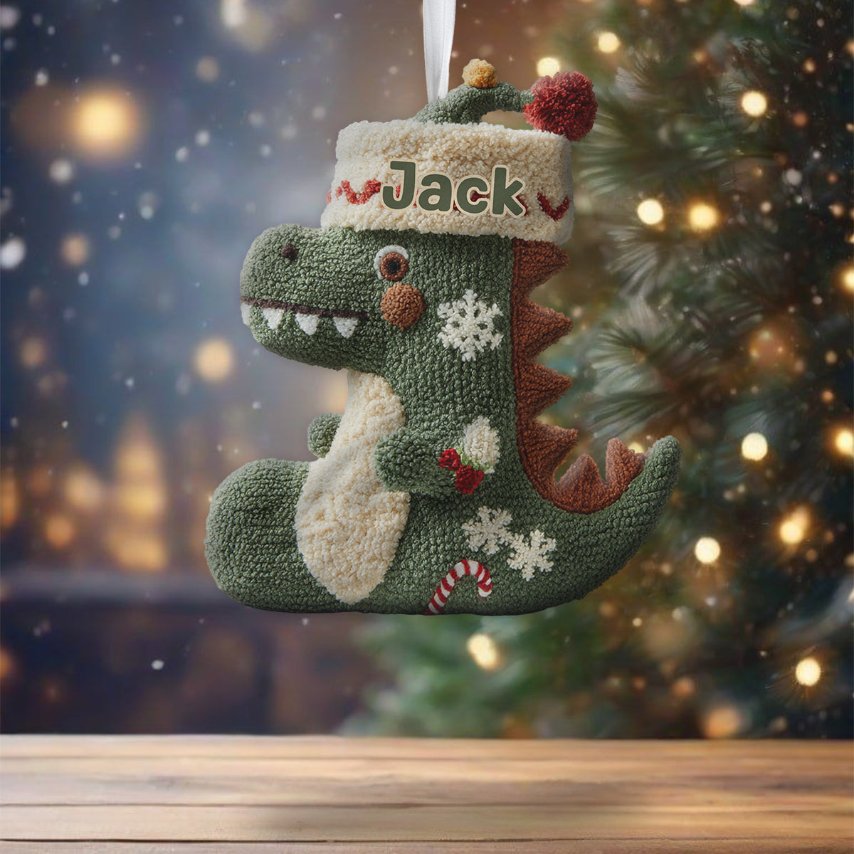 Dinomas - Chaussette de Noël personnalisée en forme d'enfant