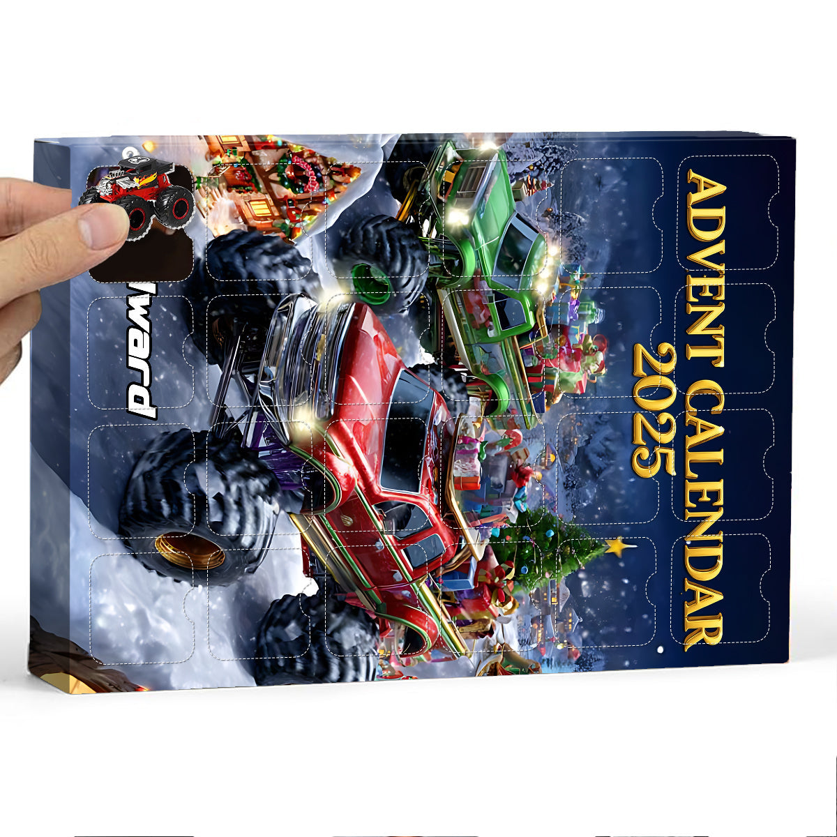 Monster Crusher - Personalisierter Adventskalender für Kinder mit Ornamenten
