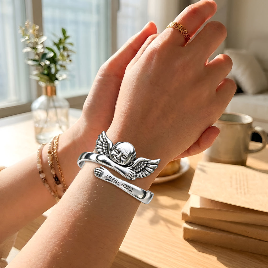 Vos ailes étaient prêtes, mais mon cœur ne l'était pas - Bracelet en métal personnalisé