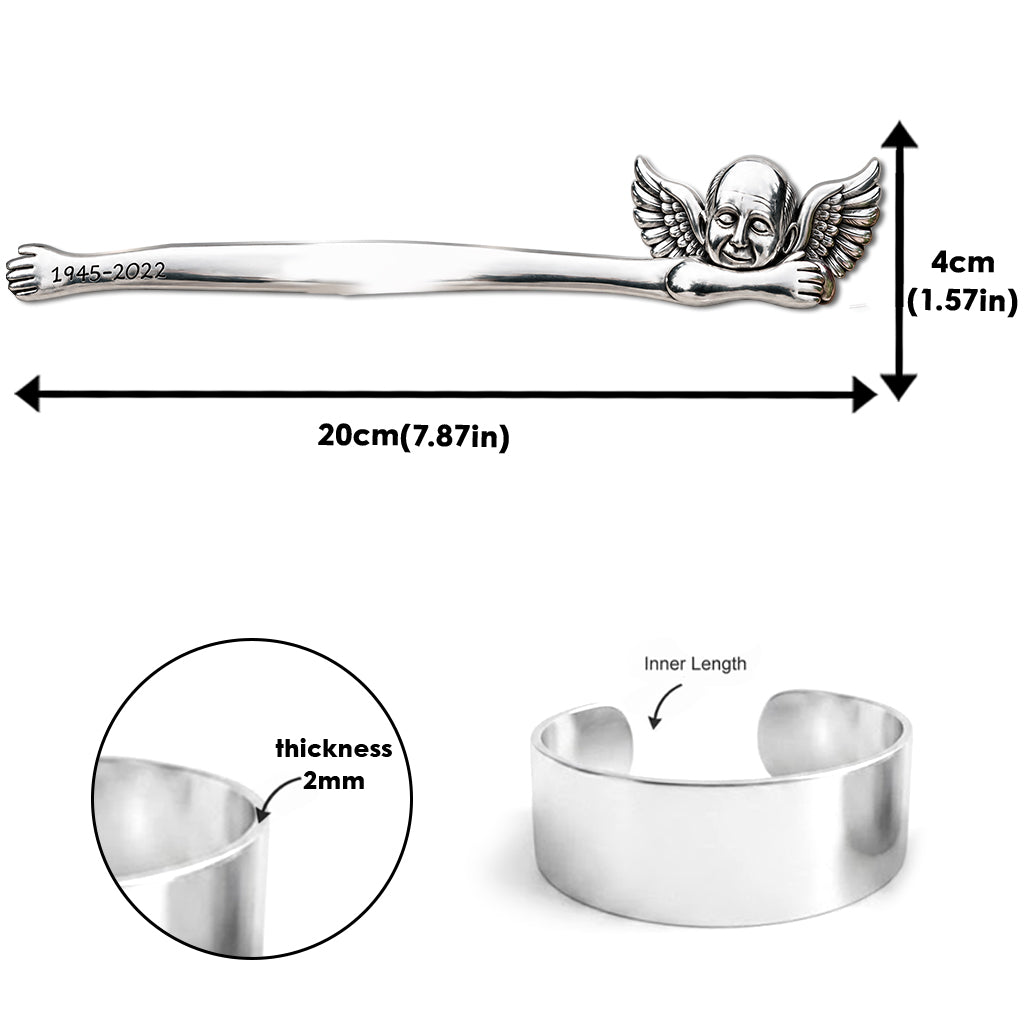 Vos ailes étaient prêtes, mais mon cœur ne l'était pas - Bracelet en métal personnalisé
