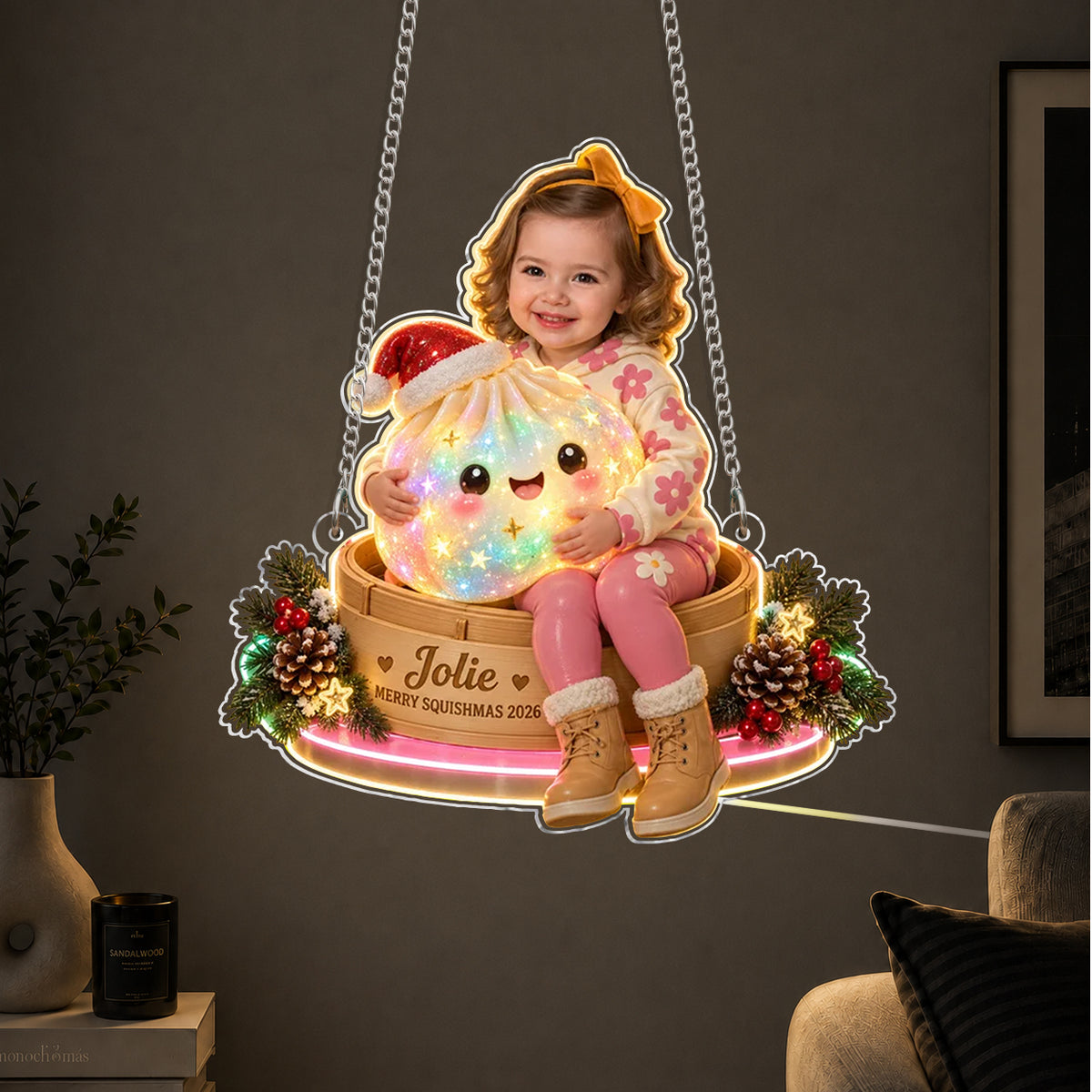 Merry Squishmas - Personalized Kid Neon LED Light Sign