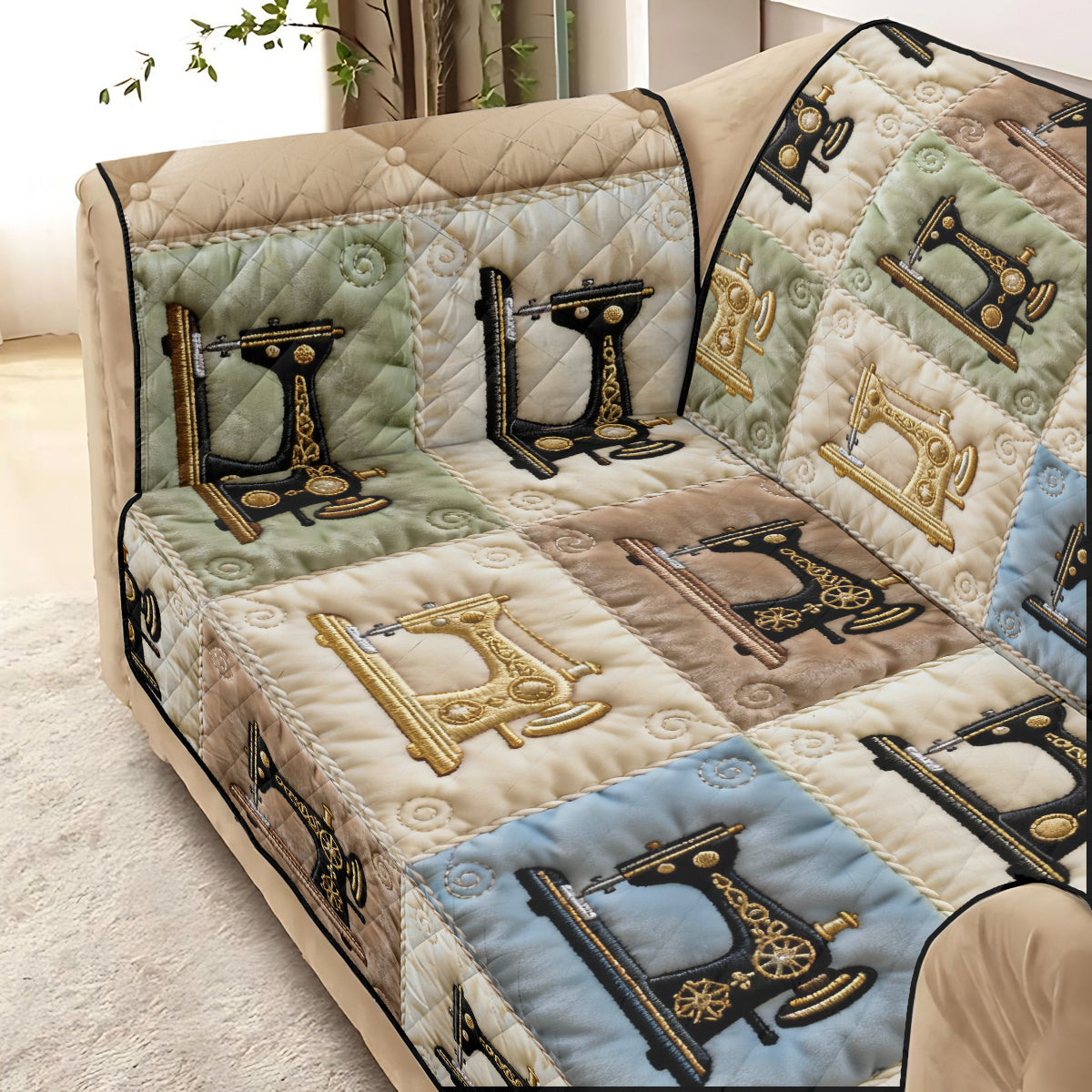 Couture personnalisée - Housse de canapé matelassée