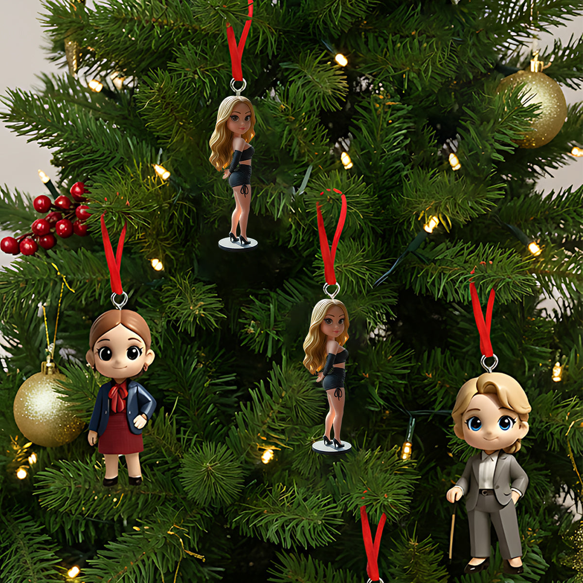 Custom Anyone Photo - Gift For Her, For Him - Personalized Couple Custom Made 3D Minifigure Ornament