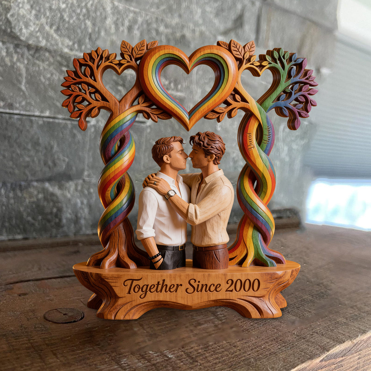 Plaque en Bois Personnalisée, L'Amour Est L'Amour - Soutien LGBT Personnalisé