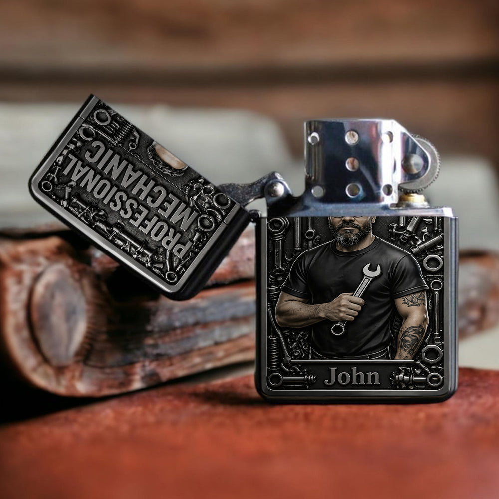 Garage Boss - Geschenk für Ehemann, für Vater - Personalisierter Mechaniker Feuerzeug