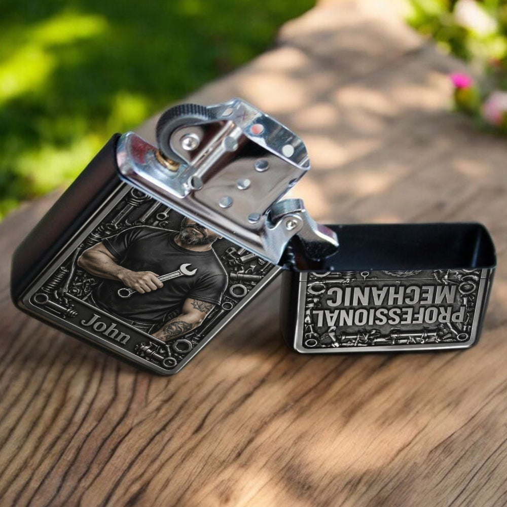 Garage Boss - Geschenk für Ehemann, für Vater - Personalisierter Mechaniker Feuerzeug