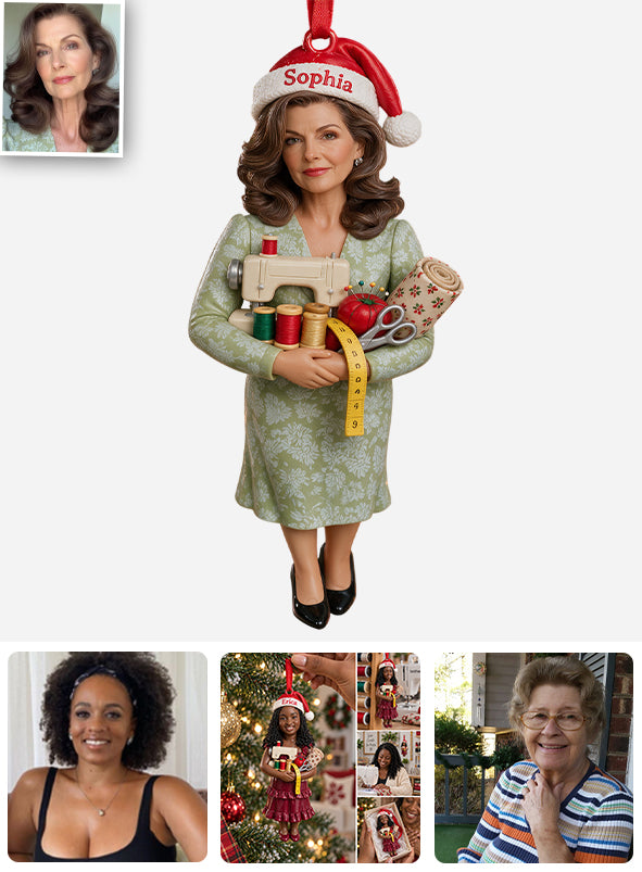 Love Sewing - Personalized Sewing Premium 3D Ornament