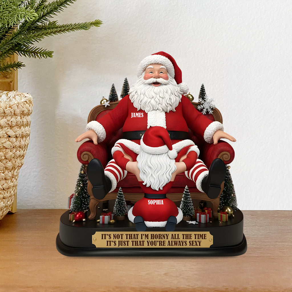 Santa Claus Funny Couple - Personalized Couple Custom Shaped Acrylic Plaque