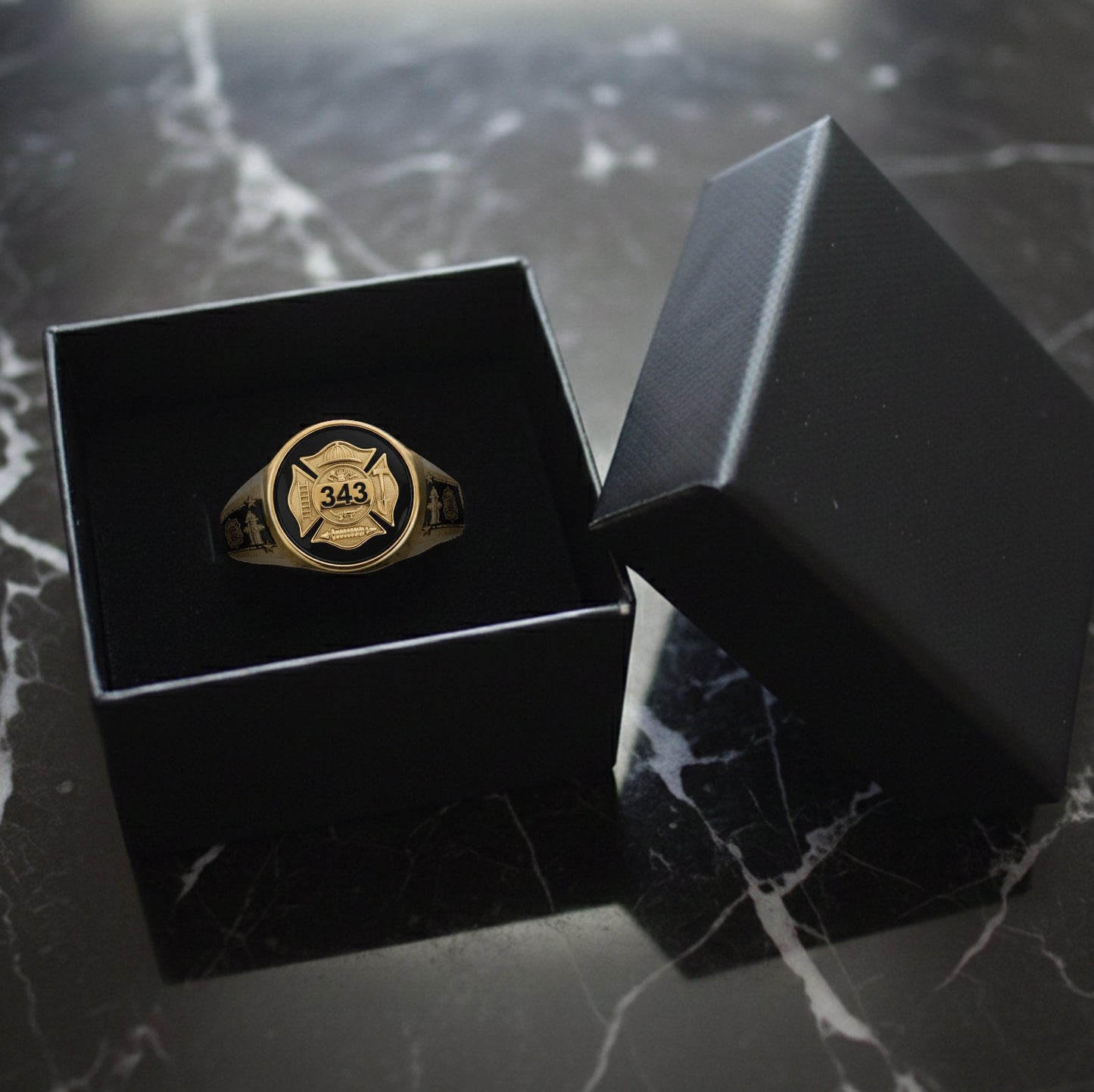 Strong One - Personalized Firefighter Signet Ring