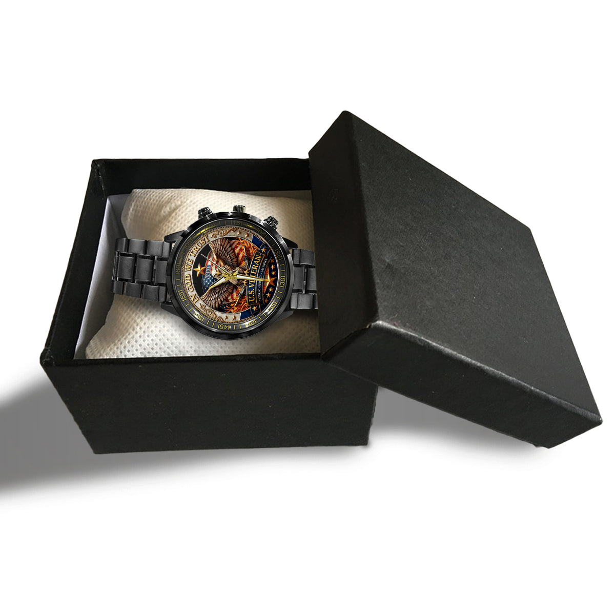 U.S. Veteran – In God We Trust | 250 Years of Freedom - Personalized Veteran Hand Watch