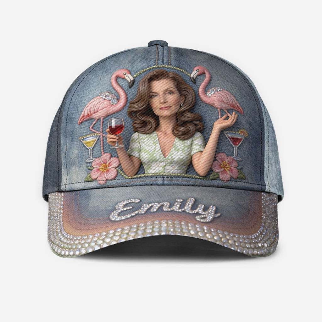 Photo Personnalisée - Casquette Classique Flamant Rose Personnalisée