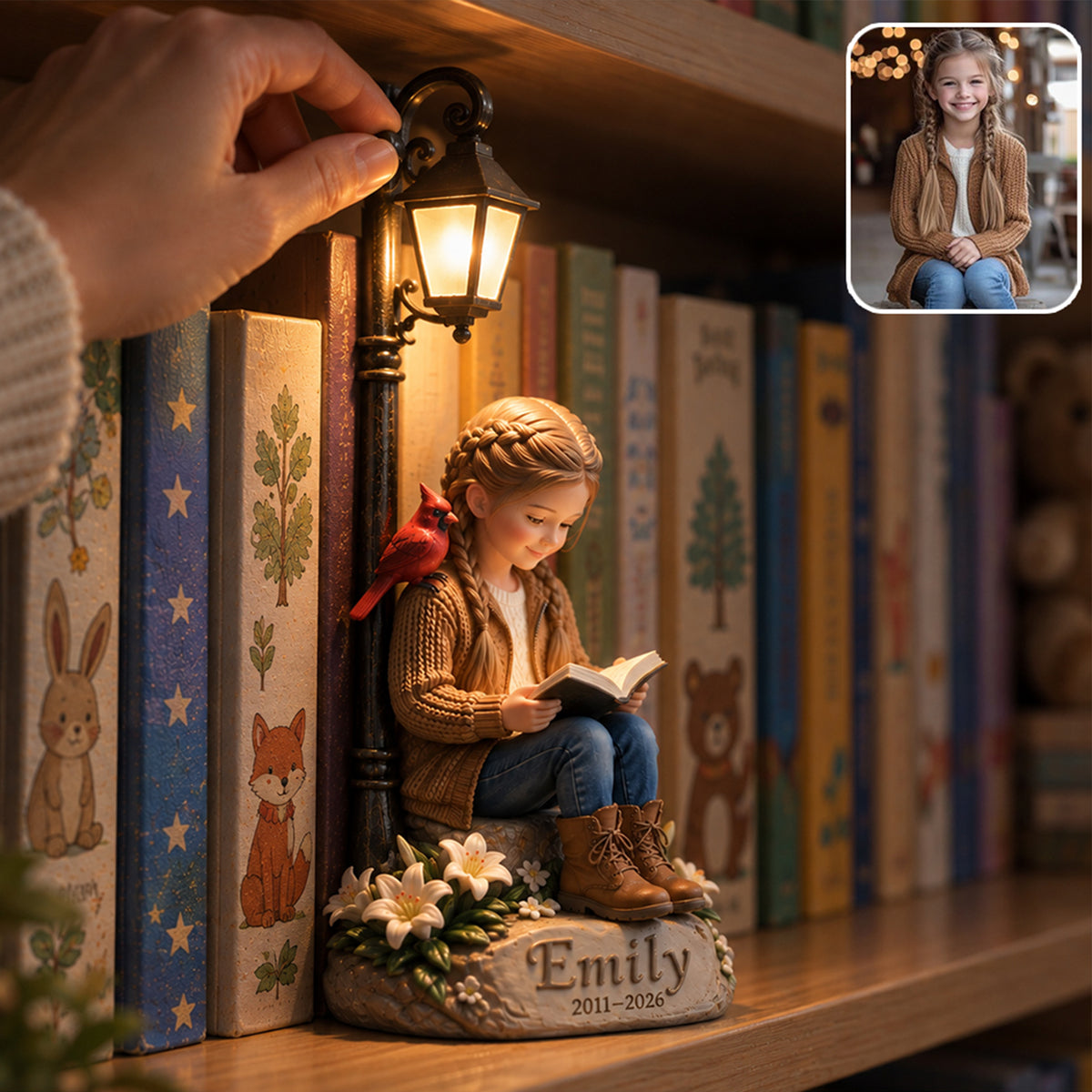I'm Always With You - Personalized Memorial Bookshelf Lamp