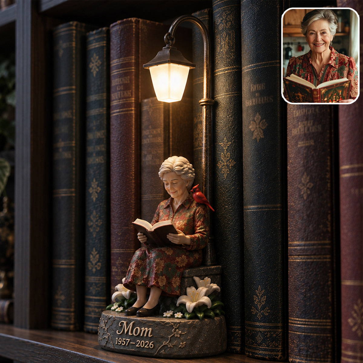 I'm Always With You - Personalized Memorial Bookshelf Lamp