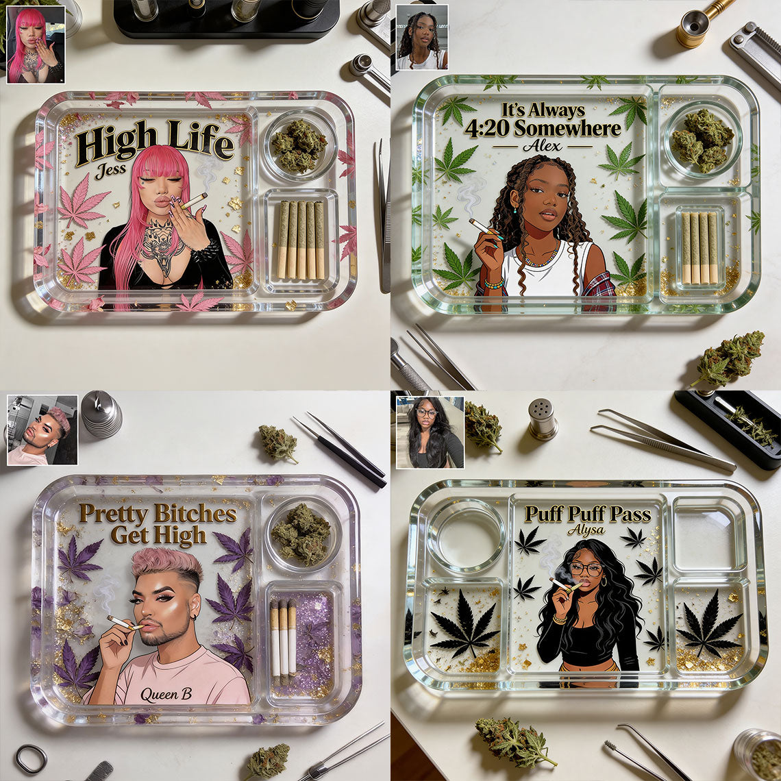 Personalisierbares Rolling Tray aus Ihrem Foto - Individuelles Weed Tray