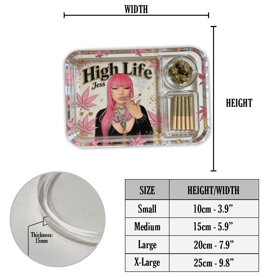 Personalisierbares Rolling Tray aus Ihrem Foto - Individuelles Weed Tray