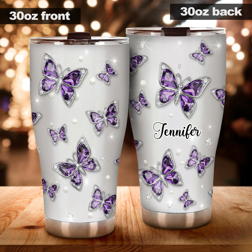 Gobelet papillon personnalisé « J’adore les papillons »
