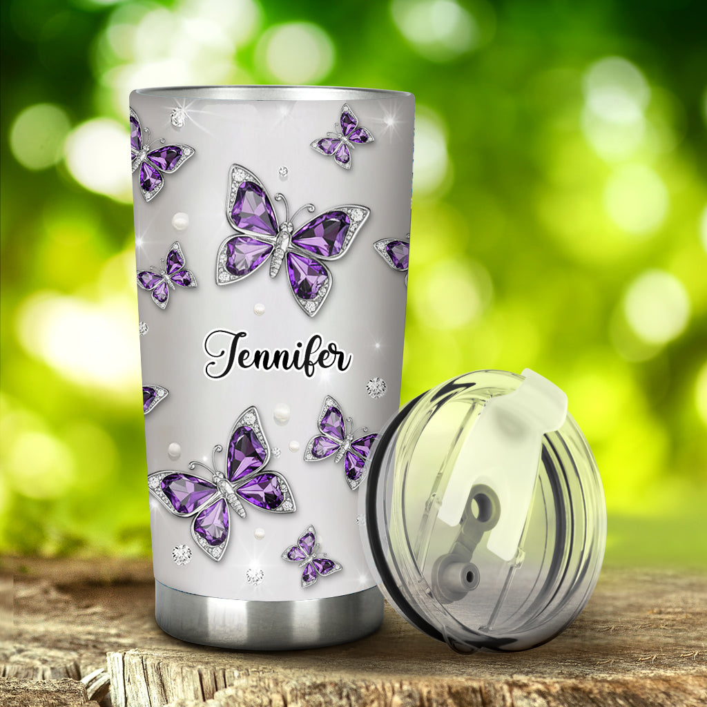 Gobelet papillon personnalisé « J’adore les papillons »