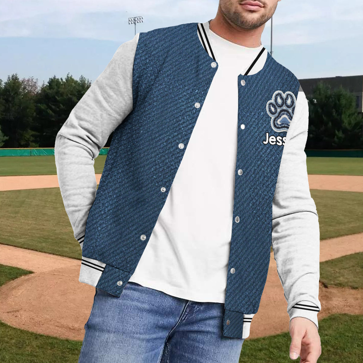 Cooler Hund – Personalisierte Hunde-Collegejacke