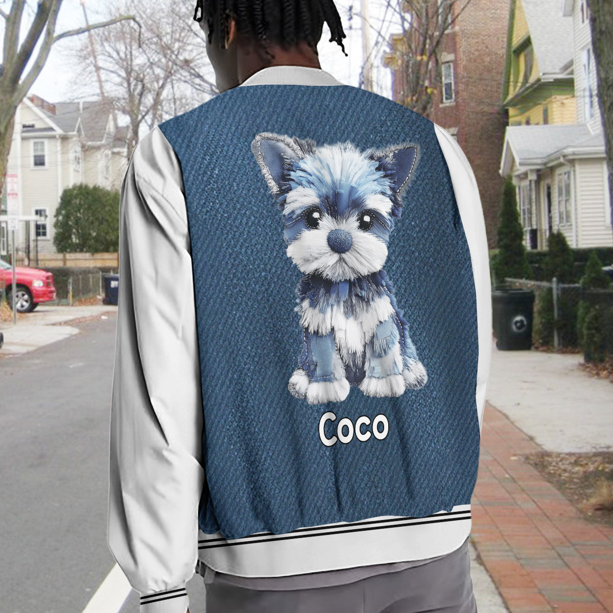 Cooler Hund – Personalisierte Hunde-Collegejacke