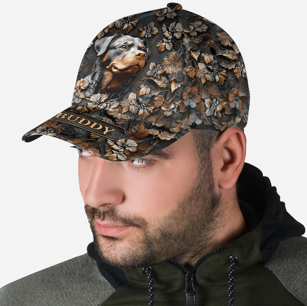 Casquette classique personnalisée pour chien « La maison, c'est là où est mon rottweiler »