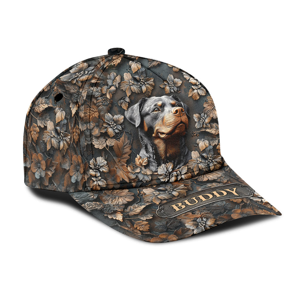 Casquette classique personnalisée pour chien « La maison, c'est là où est mon rottweiler »