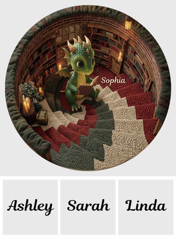Tapis rond personnalisé Love Books