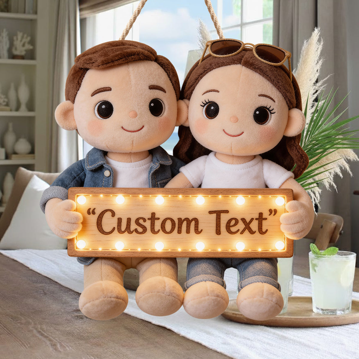 You & Me We Got This - Personalized Couple LED Light Acrylic Sign