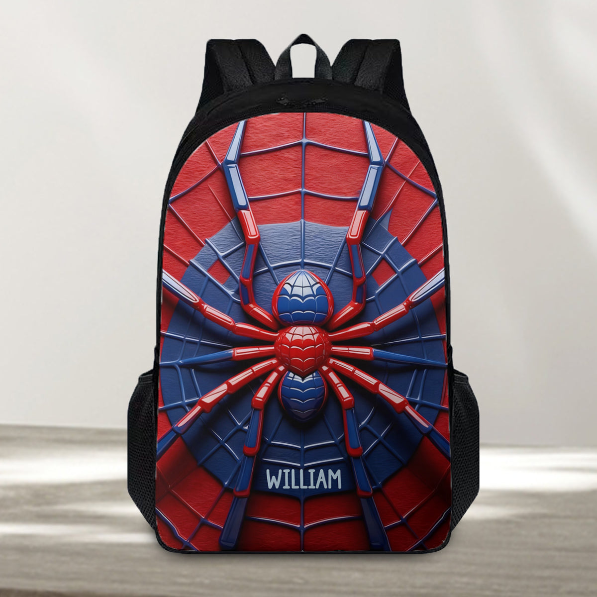 Ensemble sac à dos, sac à lunch et trousse personnalisés Spider pour enfant