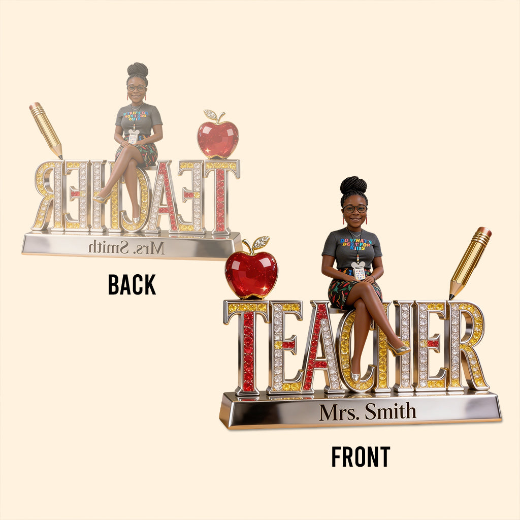 The Amazing Teacher Gift Set - Personalized Teacher Cardigan & Tumbler & Plaque