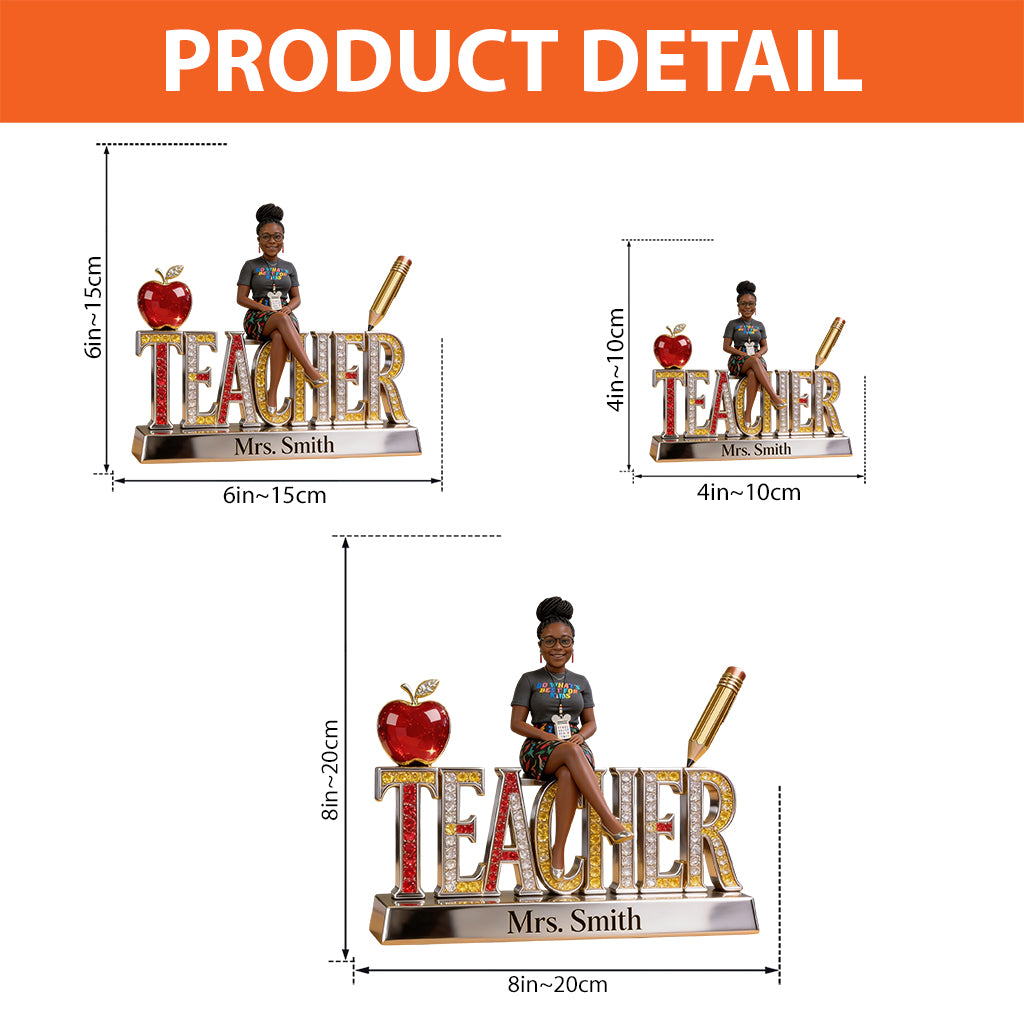 The Amazing Teacher Gift Set - Personalized Teacher Cardigan & Tumbler & Plaque
