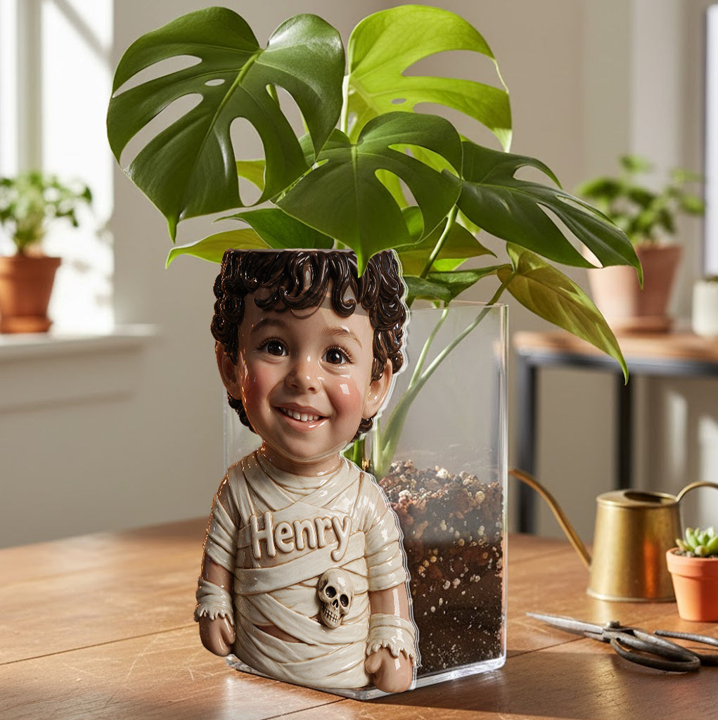 Halloween Candy Holder - Personalized Kid Acrylic Pot