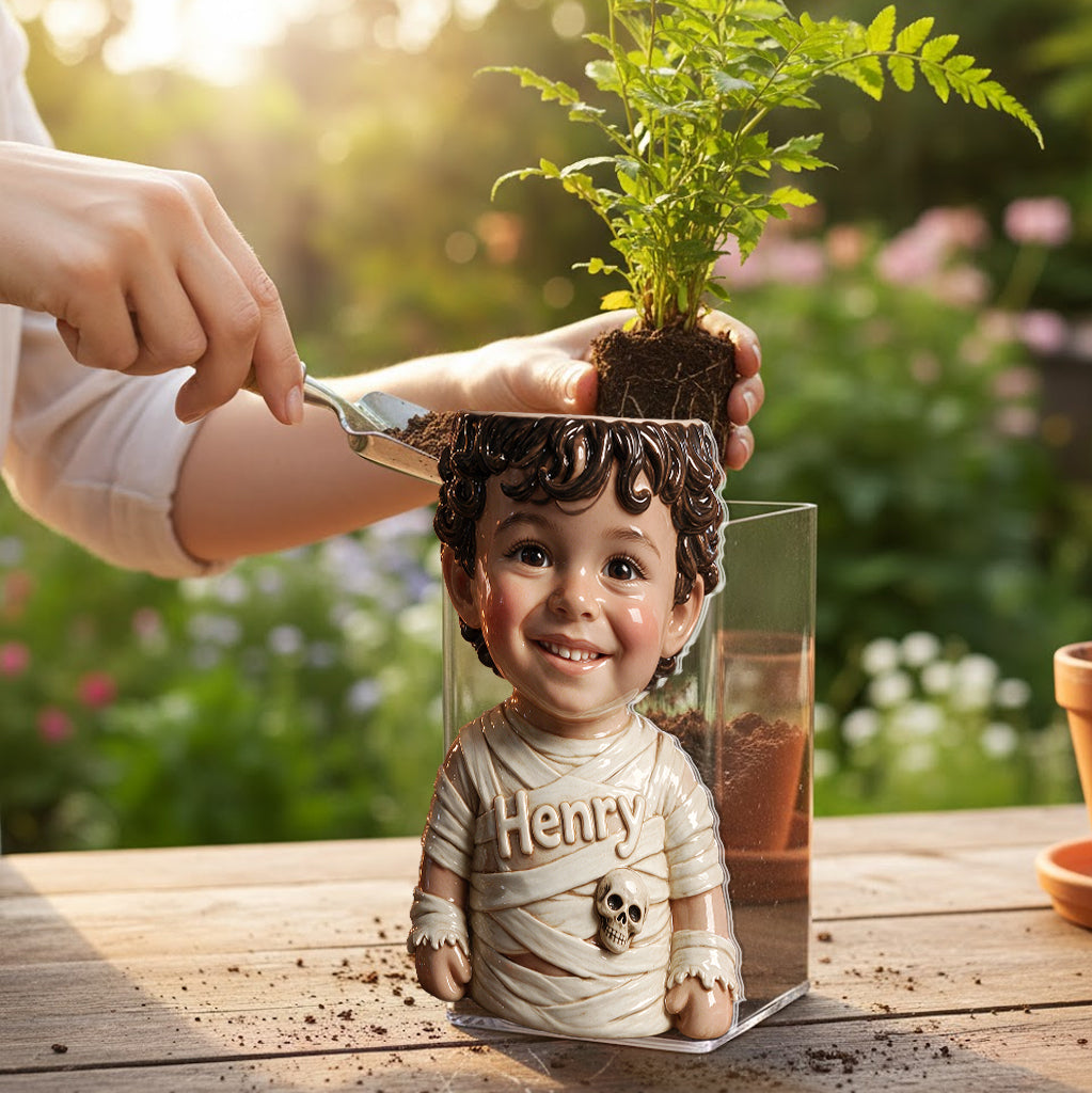 Halloween Candy Holder - Personalized Kid Acrylic Pot