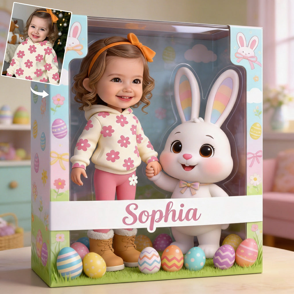 Individuell gestaltetes Ostergeschenk mit Foto – Personalisierte Acrylplakette in Kinderform