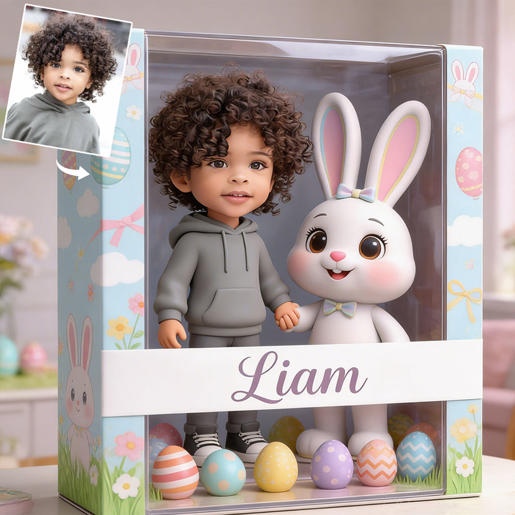 Individuell gestaltetes Ostergeschenk mit Foto – Personalisierte Acrylplakette in Kinderform