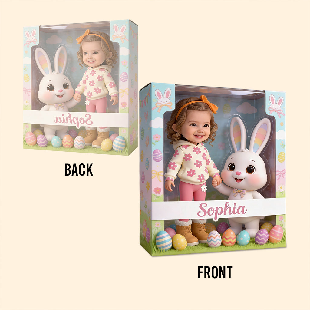 Individuell gestaltetes Ostergeschenk mit Foto – Personalisierte Acrylplakette in Kinderform