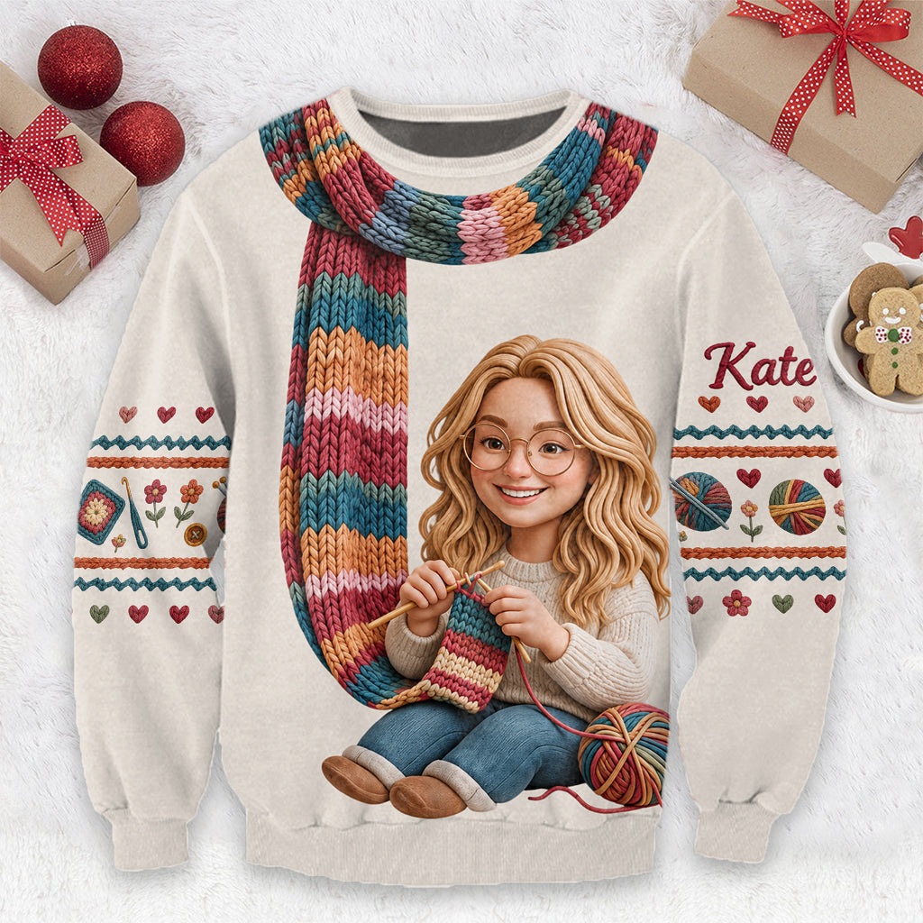 Ich häkle - Personalisierter hässlicher Pullover