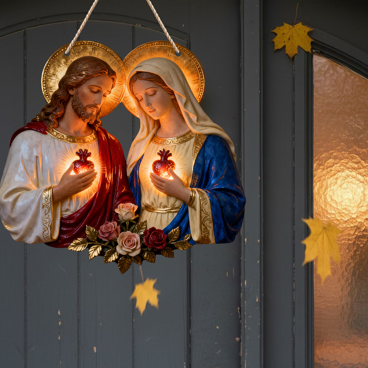 Sacred Hearts Christian - Personalisiertes christliches LED-Licht-Acrylschild