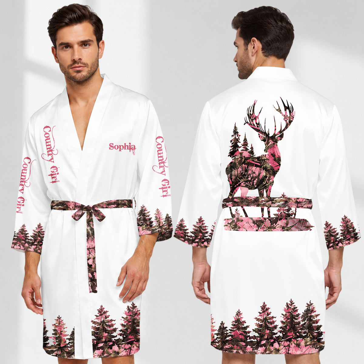 Country Girl - Personalized Hunting Satin Robe