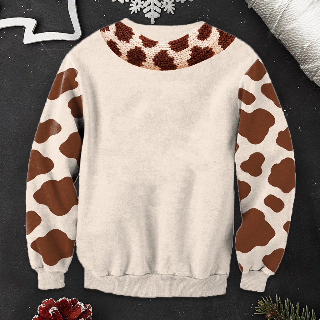 Adorable Highland Cow - Personalized Highland Cow Ugly Sweater