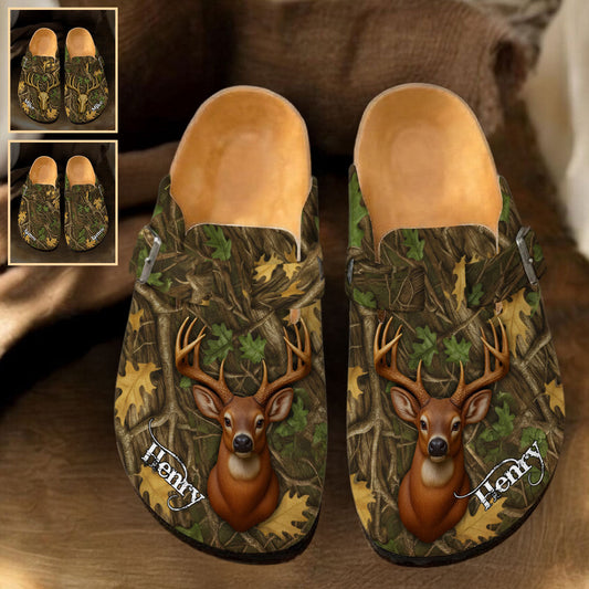 Sabots de chasse personnalisés avec soutien de la voûte plantaire, motif camouflage arboricole, cadeaux pour chasseurs