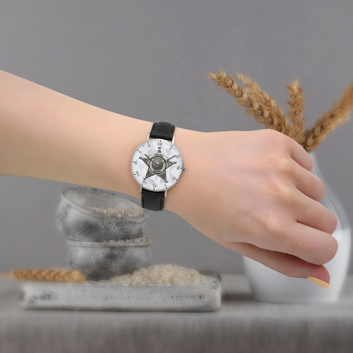 Servir et protéger - Montre de poche personnalisée pour policiers